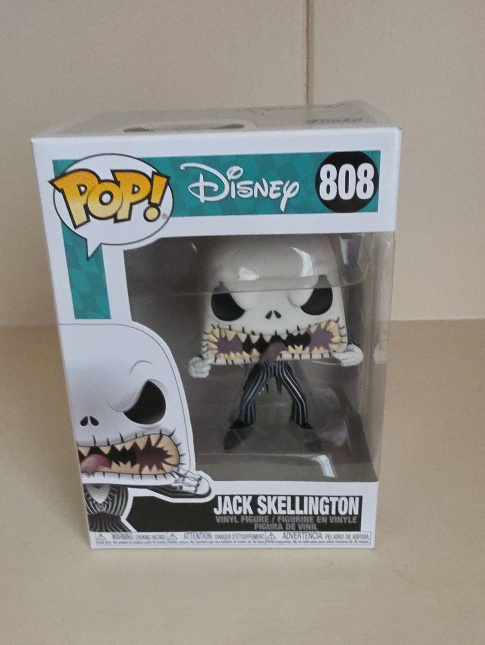 Funko Jack Skellington Vinyl Figure - White & Black with Purple Tongue Detail